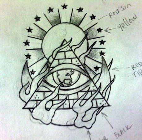 all seeing eye tattoo. my pyramid/all-seeing eye
