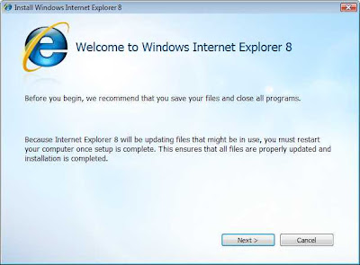 Welcome to Windows Internet Explorer 8