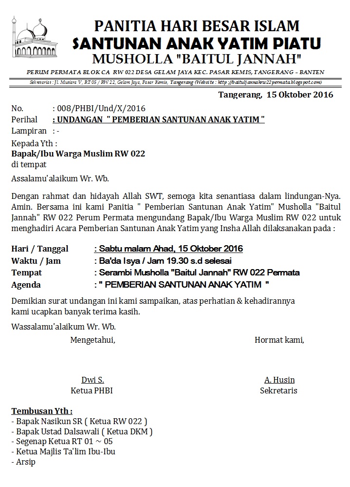 Contoh Surat Mc Banyak