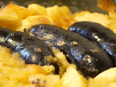 Boudin aux pommes - Cuisson au four (voir la recette)