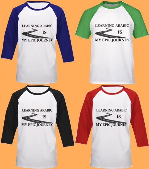 contoh design kaos raglan learning arabic