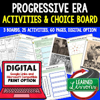 American History Digital Learning, American History Google, American History Choice Boards, Nixon, Ford, Carter