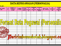 FORMAT DATA PEGAWAI PERSONALIA TERBARU