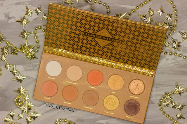 New year make-up 2018: golden accent. Step 7: shade Edible Cem Zoeva Caramel Melange Eyeshadow Palette