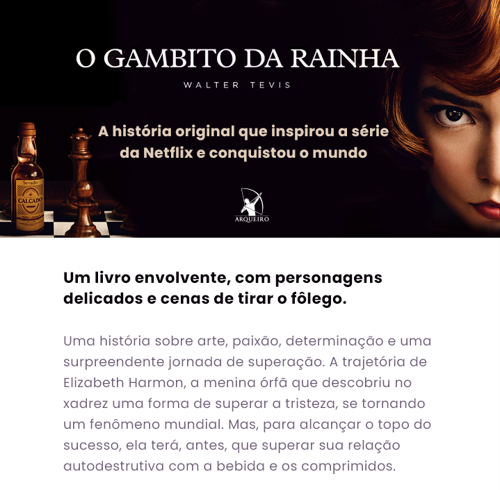 Livro O Gambito da Rainha Walter Tevis - com Brinde - Outros