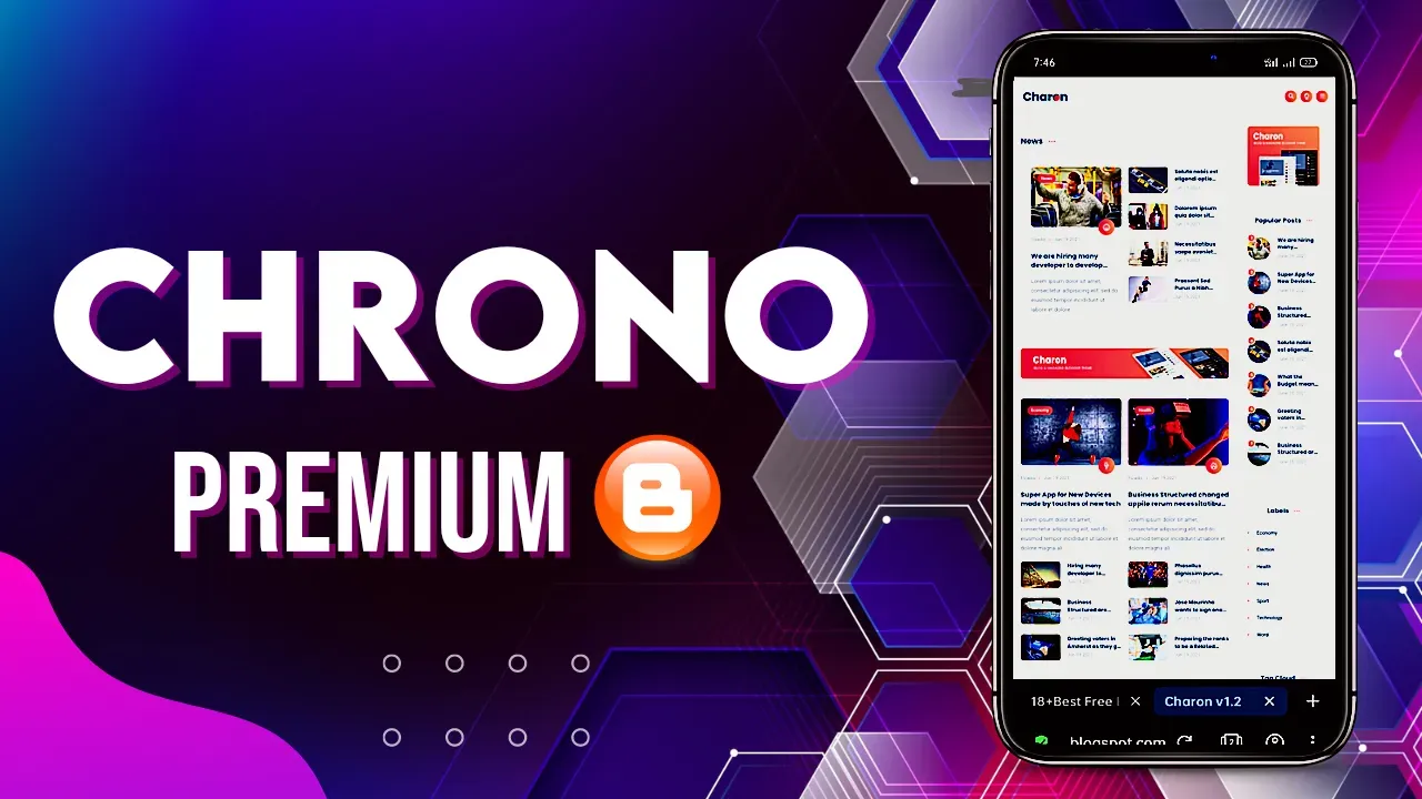 Chrono Premium Blogger Template download free