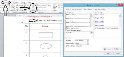 Cara Membuat Dafatar Tabel, Gambar dan Lampiran Otomatis
