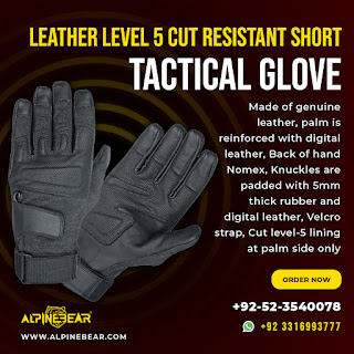 Leather Level 5 Cut Resistant Short Tactical Glove