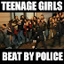 Police Beat Young Teenage Girls At Madrid Spain #25s Protest