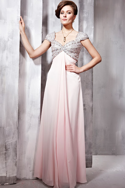 prom dress with cap sleeves