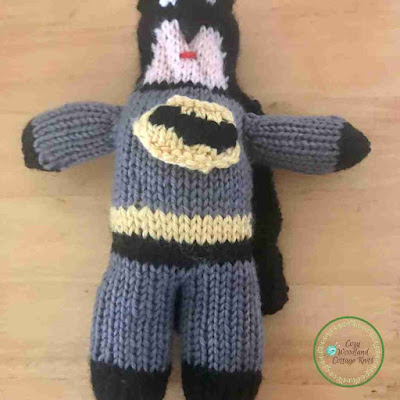 picture of knitted superhero batman soft toy