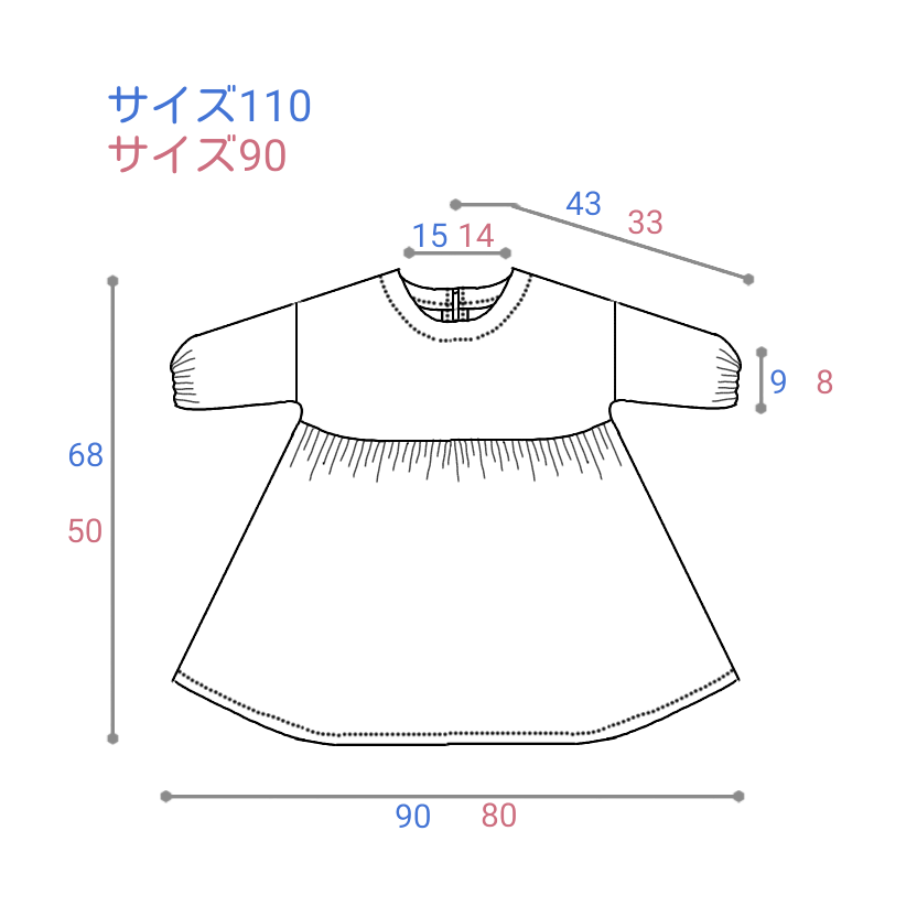 型紙 作り方 子供のナチュラルなワンピース ハンドメイド洋裁ブログ Yanのてづくり手帖 簡単大人服 子供服 小物の無料型紙と作り方