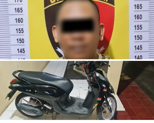 Berkedok Bertamu, Seorang Pria Berhasil Di Ringkus Polsek Tegineneng Polres Pesawaran Karena Curi Motor