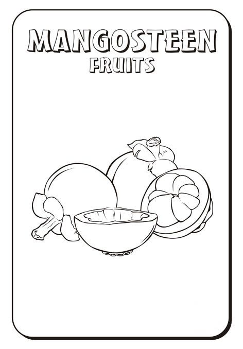 Free Mangosteen Coloring Pages Pictures title=