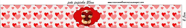 Teddy Bear in Love Free Printable Labels.