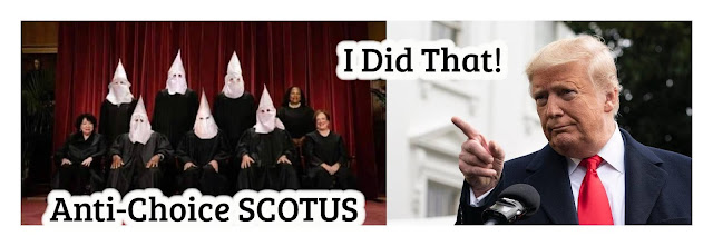 meme -  "I Did That!" Says Trump  - ROE v. WADE OVERTURNED! The Anti-Choice Supreme Court was Appointed by Trump...