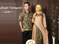 Model Baju Gamis Batik Kombinasi Kain Polos 2018