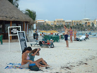 The beach at Playa del Carmen