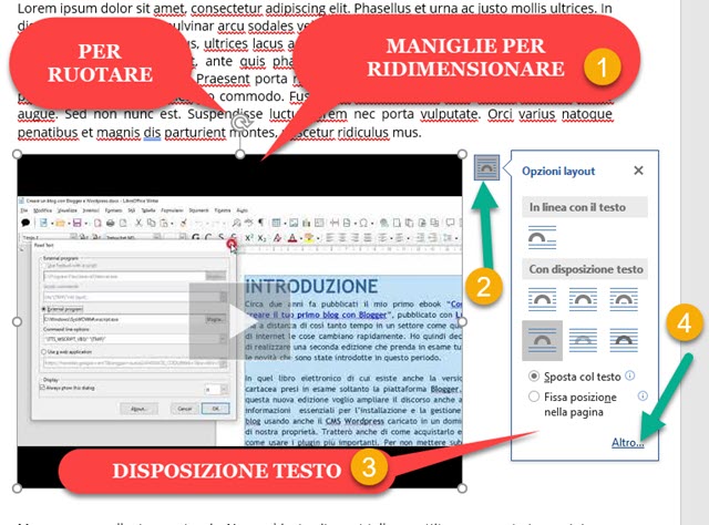 inserimento del video in word