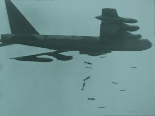 Bombardero Americano B52 sobre los Tuneles de Cu Chi (Vietnam)
