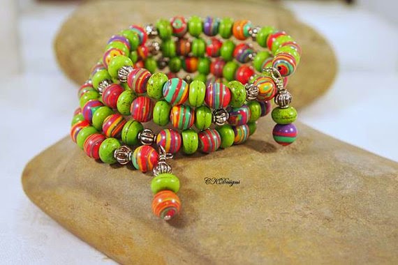  Colorful Memory wire Braclet