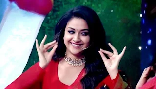 Keerthy Suresh in Red Dress with Cute and Lovely Smile