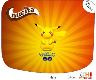 Etiqueta Nucita de Pikachu para imprimir gratis.