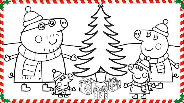 Easy to print Christmas coloring pages 4