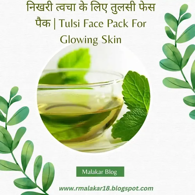 निखरी त्वचा के लिए तुलसी फेस पैक | Tulsi Face Pack For Glowing Skin - Malakar Blog