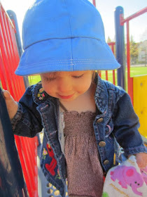 toddler girl at playground