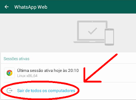 Como desconectar o Whats do notebook