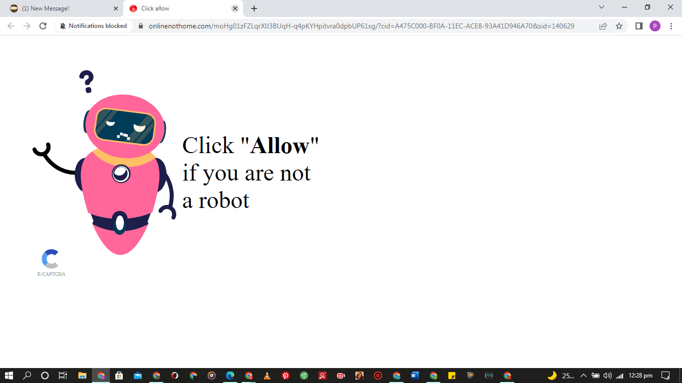 Exit the pop up page that it takes you to on clicking the page (If not interested)