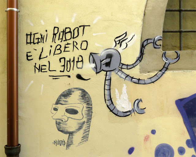 Ogni robot è ilbero nel 3018 (Every robot is free in 3018), Via Santa Caterina, Livorno