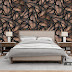3D Beautiful Brown Wood Wallpaper Seamless pattern Circles for Bed Room  UG-Design # 552