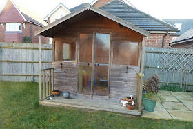 Old summer house in the garden