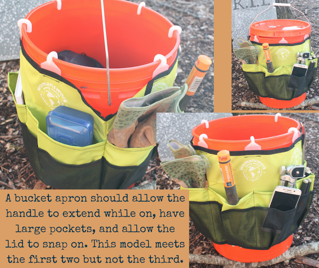 a bucket apron makes your photo kit easy to access in the cemetery