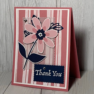 Floral Thank You Card using Stampin' Up! Paper Blooms Designer Series Paper