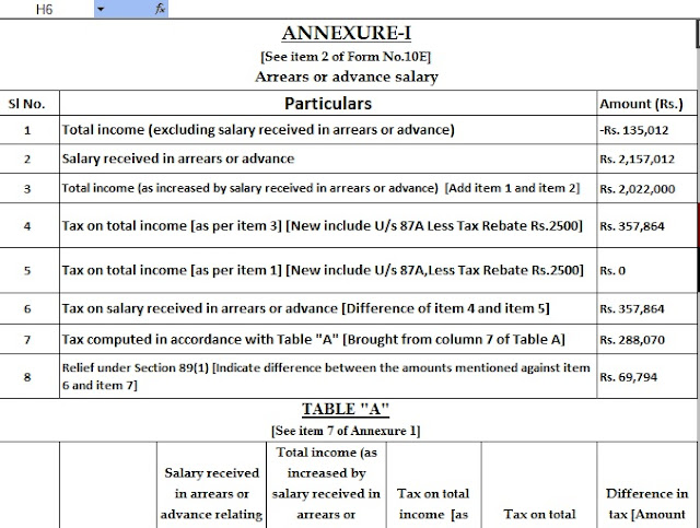 Income Tax Form 10E