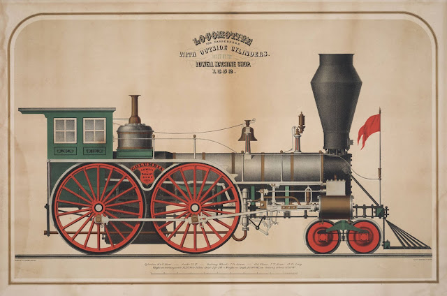 locomotive builder's lithograhic print