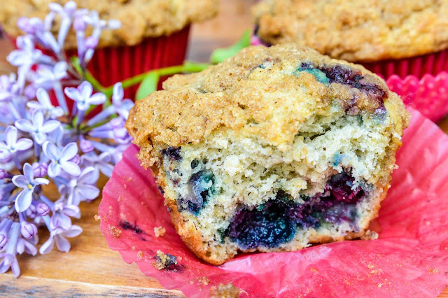 Blueberry Banana Oatbran Muffins