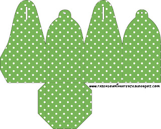 Green with White Polka Dots: Free Printable Boxes.