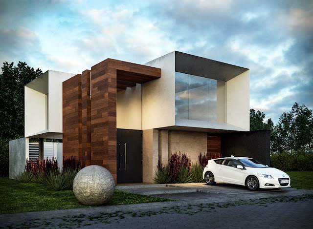 Desain rumah mewah minimalis modern 2 lantai