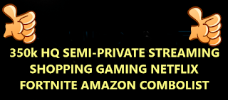 350k HQ SEMI-PRIVATE STREAMING SHOPPING GAMING NETFLIX FORTNITE AMAZON COMBOLIST