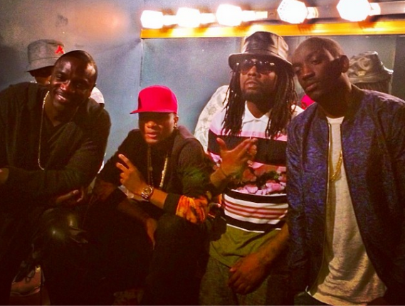 Akon,wizkid and Wale at wizkid concert new york