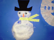 Puffy Paint Snowmen. (snow )