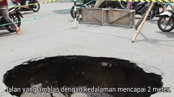 Amblesnya Jalan Kenari Gegerkan Warga Yogyakarta