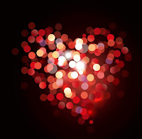 Valentine Bokeh Heart Shaped Light Background