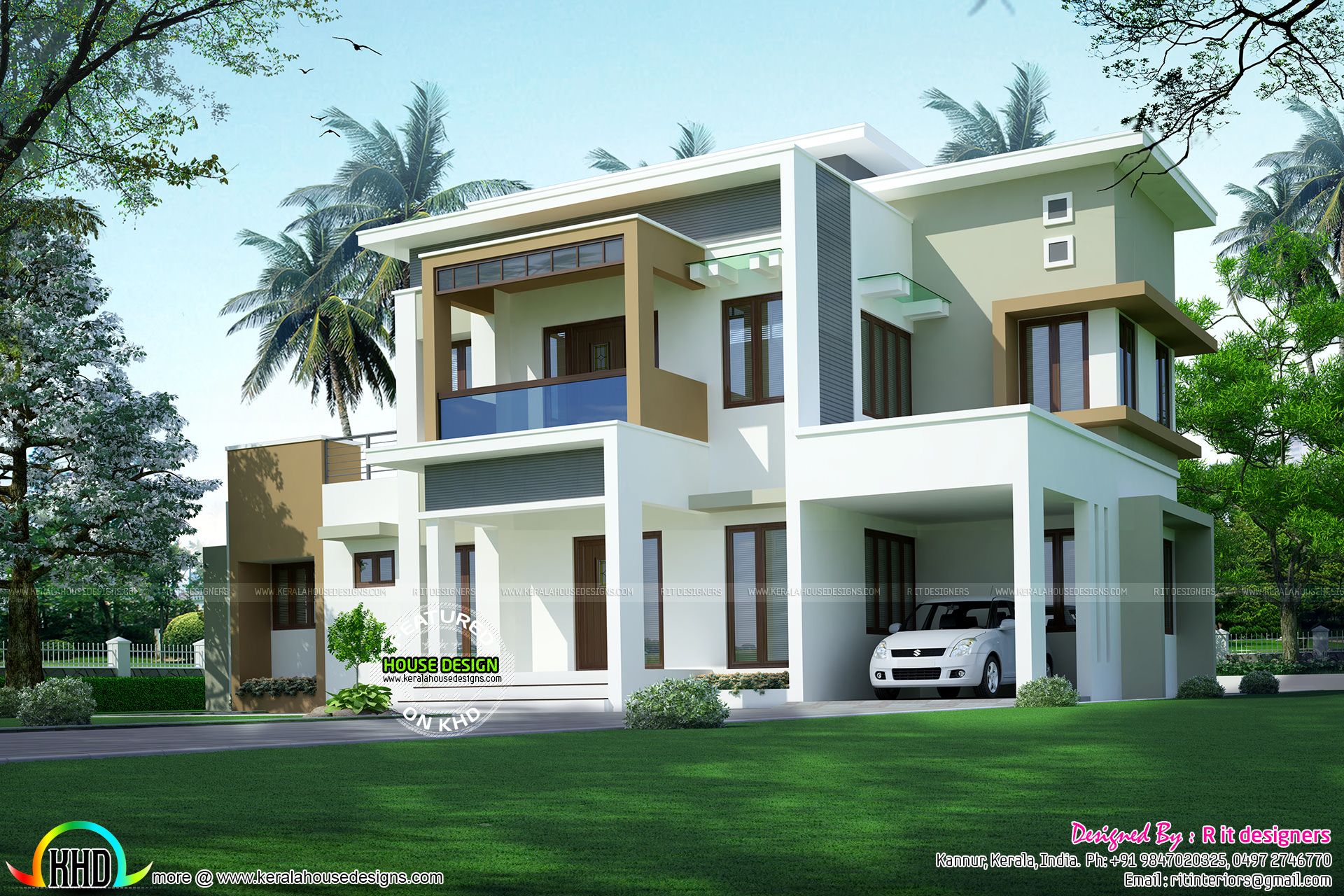 2141 box model  contemporary architecture Kerala home  