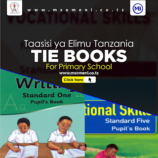 TIE BOOKS For Primary School  - Vitabu vya Shule za Msingi
