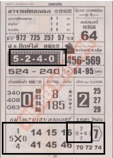 Thailand Lottery 4PC First Paper For 01-02-2019 | VIP Tips